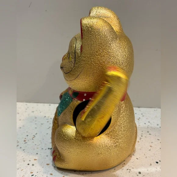 Golden Lucky Cat Figurine - Picture 5 of 9